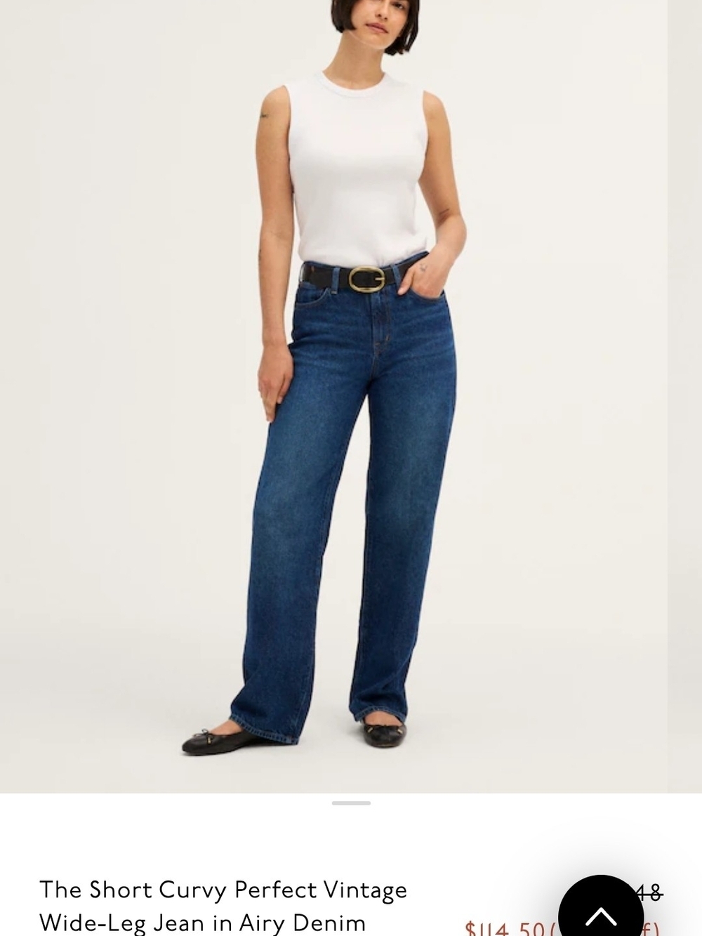 Madewell The Short Curvy Perfect Vintage Wide-leg Jean In Airy Denim